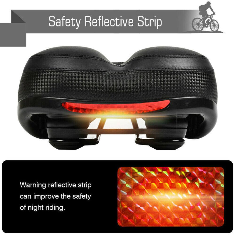 Extra Wide Big Bum Bike Seat Soft & Comfort Padded MTB Road Bicycle Gel Saddle Cushion Sports & Outdoors - DailySale