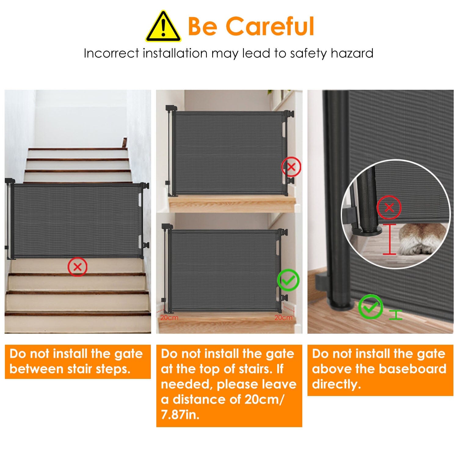 Extra Wide Child Safety Gate Retractable Door Baby - DailySale