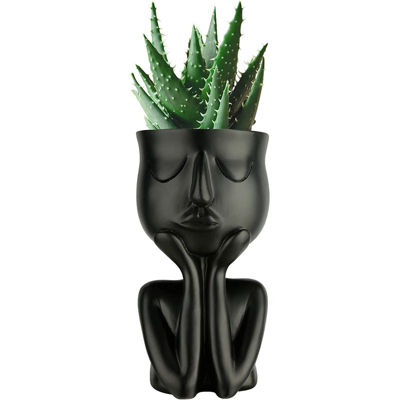 Face Flower Pot Head Planter