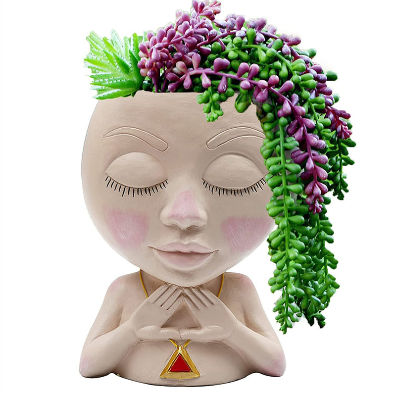 Face Flower Pot Head Vase for Indoor Plant Decoration Garden & Patio - DailySale