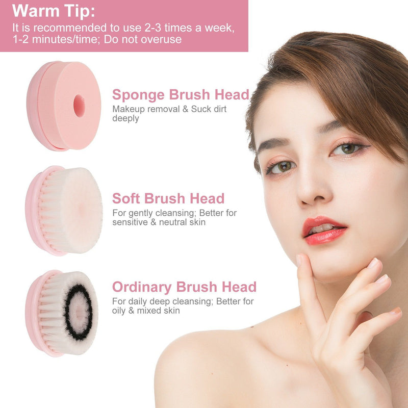 Facial Cleansing Brush IPX6 Waterproof 2 Speed Face Brush Beauty & Personal Care - DailySale