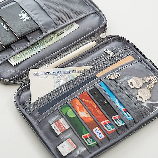 Family Travel Document Organizer Capacious Passport Holder Wallet Bags & Travel - DailySale
