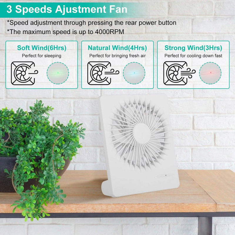 Fan USB Rechargeable Table Portable Desk Cooling Fan Household Appliances - DailySale