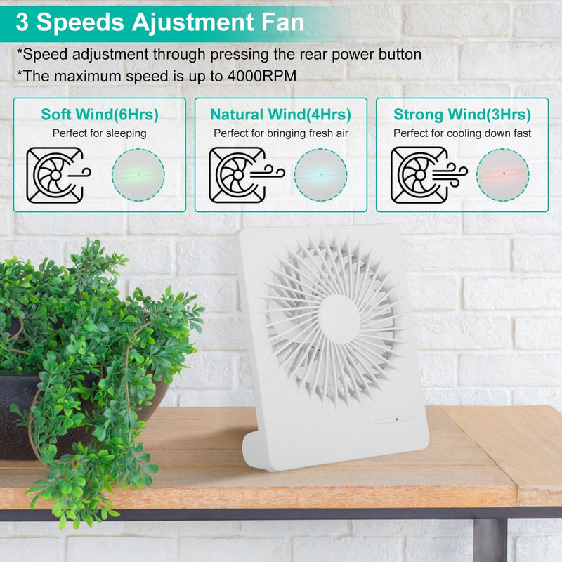 Fan USB Rechargeable Table Portable Desk Cooling Fan Household Appliances - DailySale