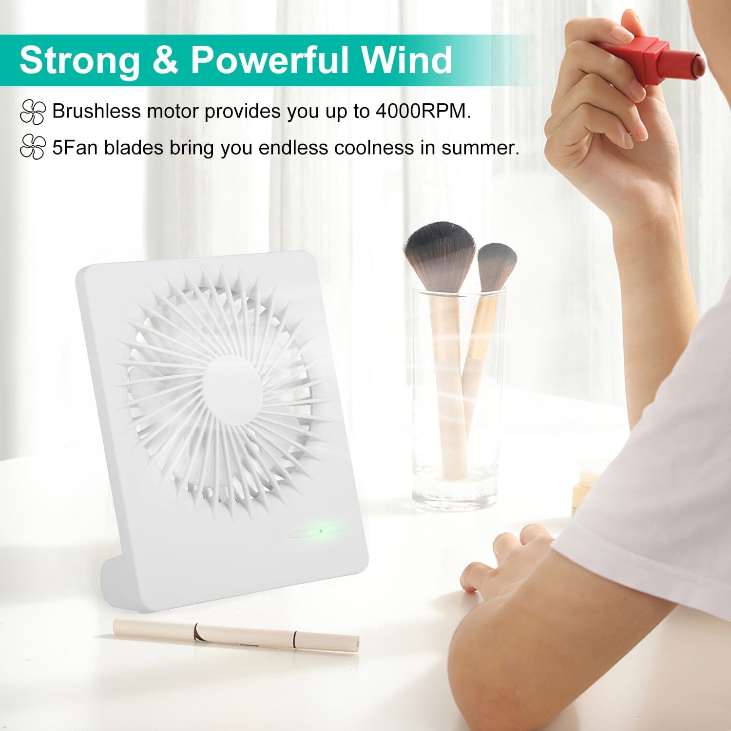 Fan USB Rechargeable Table Portable Desk Cooling Fan Household Appliances - DailySale