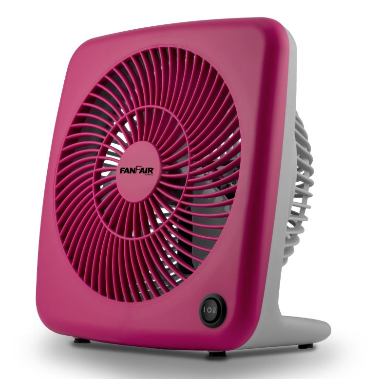 FanFair 7" Personal Box Fan Household Appliances Pink - DailySale