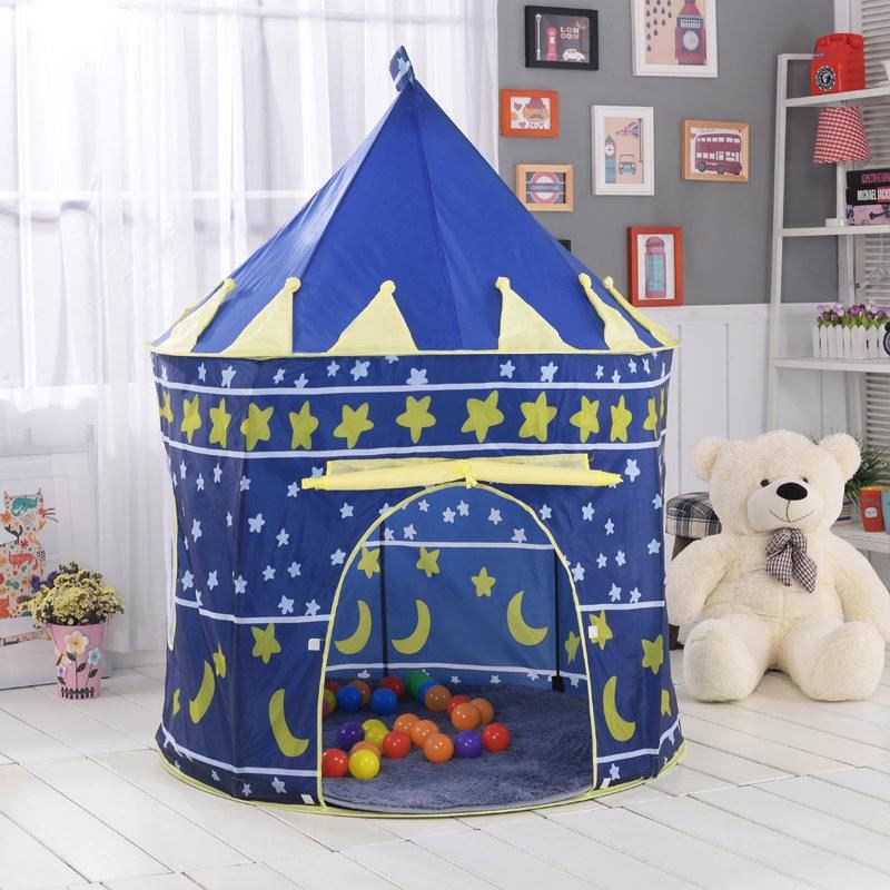 Fashion Children's Toys Gaming Play House Princess Castle Tent Toys & Hobbies Blue - DailySale