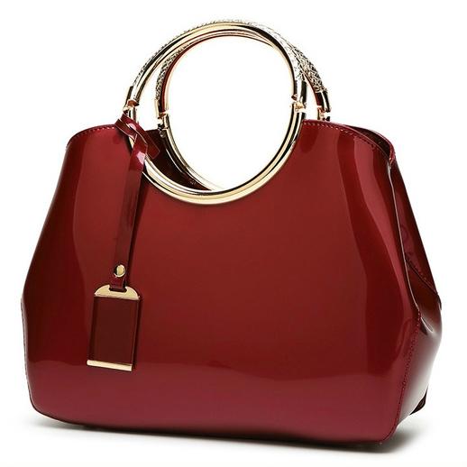 Fashion Luxury Ring Ladies Handbag Bags & Travel Wine Red - DailySale