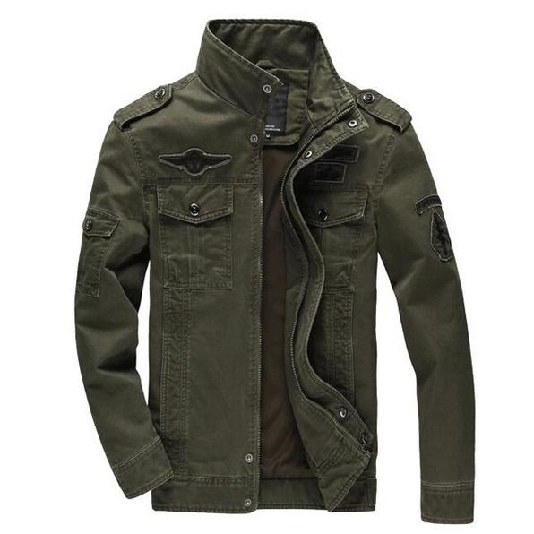 Fashion Mens Jacket Men's Clothing Army Green L - DailySale