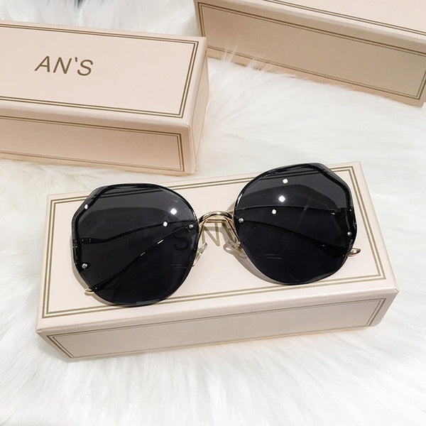 Fashion Tea Gradient Sunglasses Women's Shoes & Accessories Black - DailySale