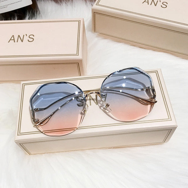 Fashion Tea Gradient Sunglasses Women's Shoes & Accessories Blue - DailySale