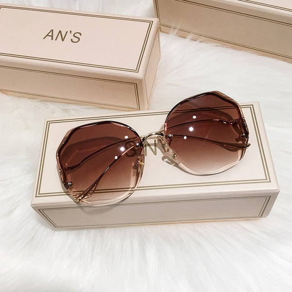 Fashion Tea Gradient Sunglasses Women's Shoes & Accessories Brown - DailySale