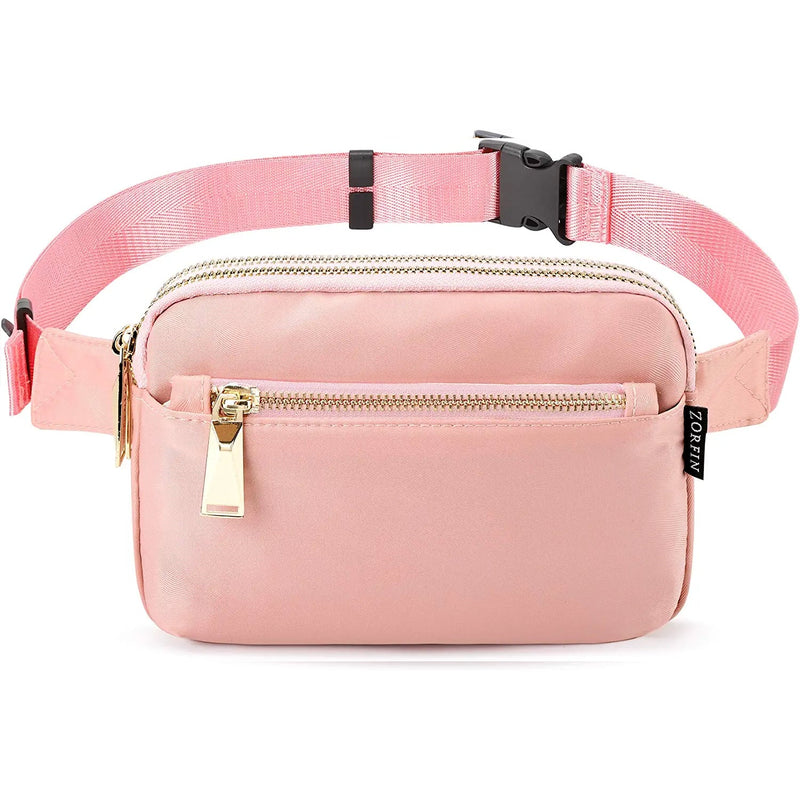 Fashion Waist Pack Belt Bag with Adjustable Strap Bags & Travel Pink - DailySale