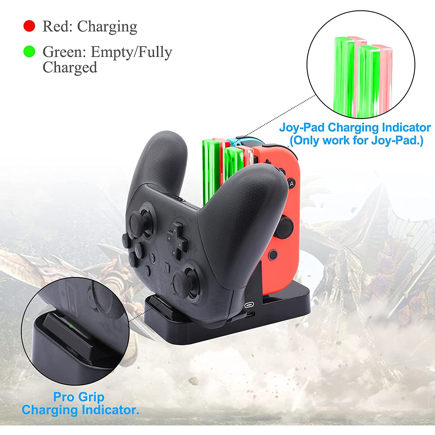 FastSnail Controller Charger Compatible with Nintendo Switch Video Games & Consoles - DailySale