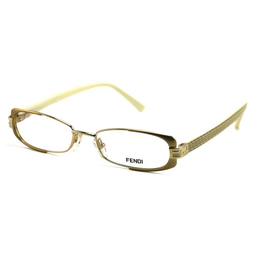 Fendi Women's Eyeglasses F943 714 Gold/Beige 49 16 135 Full Rim Oval Women's Accessories - DailySale