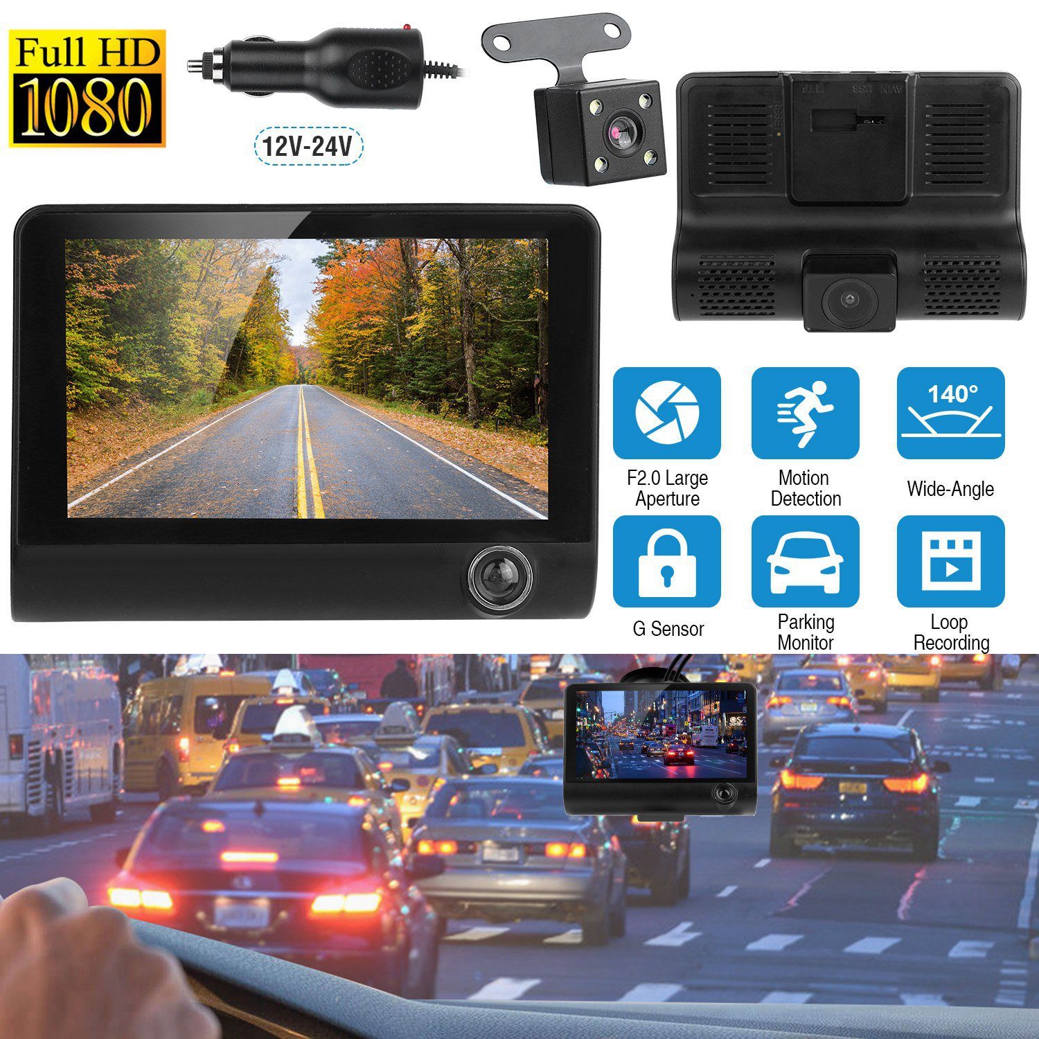 FHD 1080P Car DVR Dash Camera Automotive - DailySale