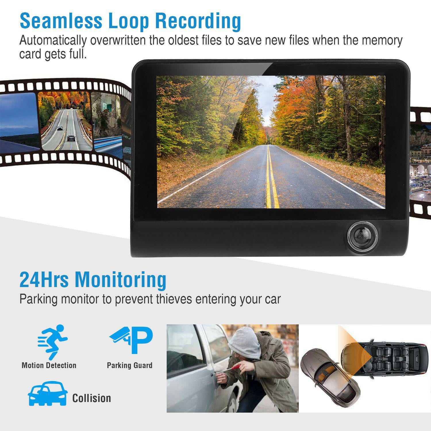 FHD 1080P Car DVR Dash Camera Automotive - DailySale