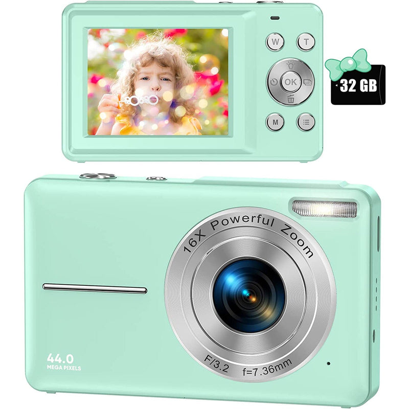 FHD 1080P Digital Camera for Kids Cameras & Drones Green - DailySale