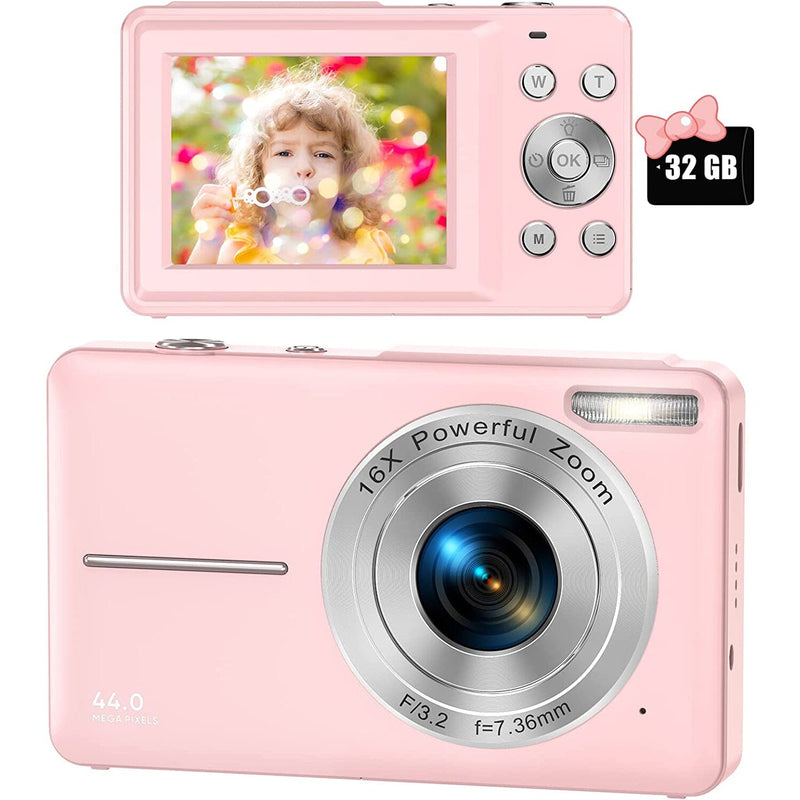 FHD 1080P Digital Camera for Kids Cameras & Drones Pink - DailySale