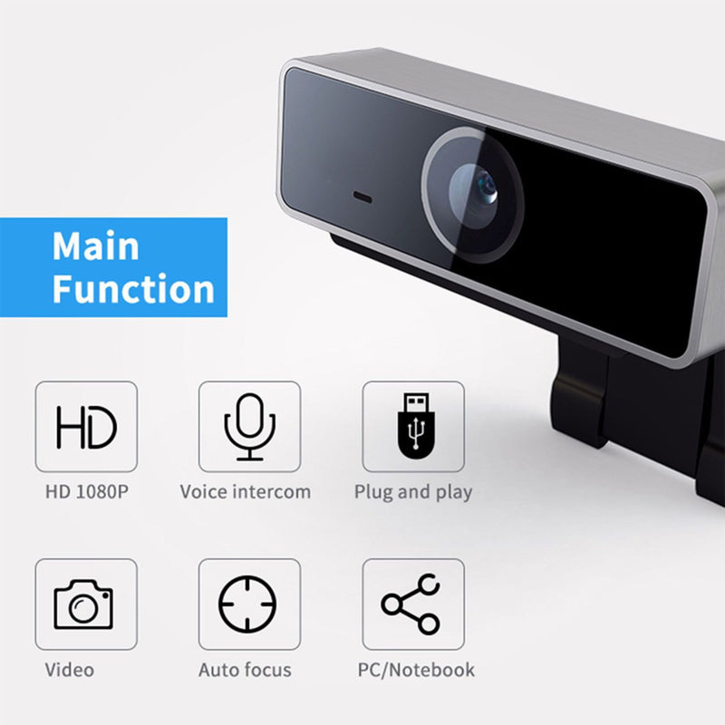 FHD 1080P Webcam USB Auto Focus with Microphone Computer Accessories - DailySale