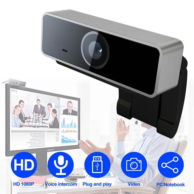 FHD 1080P Webcam USB Auto Focus with Microphone Computer Accessories - DailySale