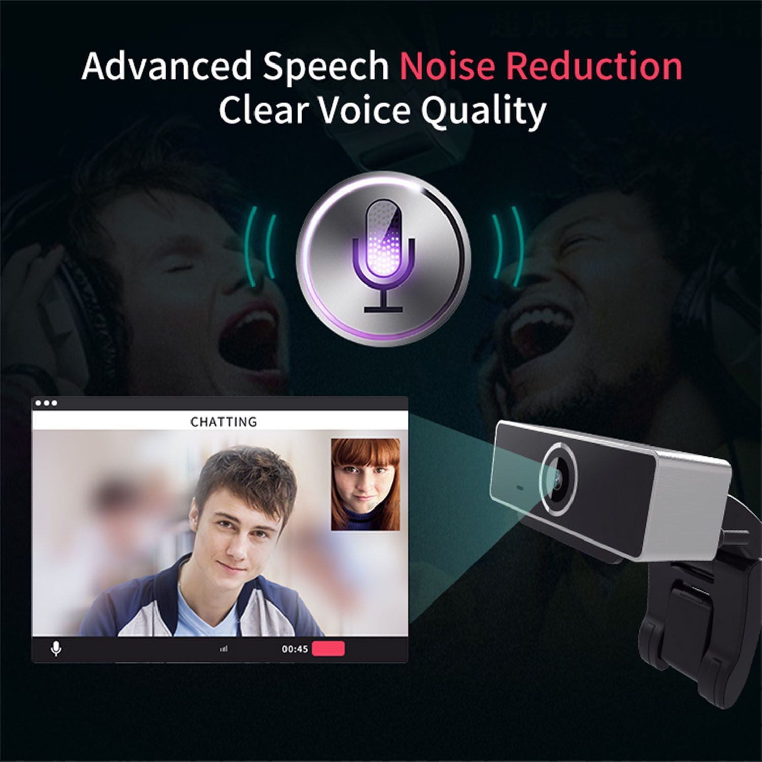 FHD 1080P Webcam USB Auto Focus with Microphone Computer Accessories - DailySale