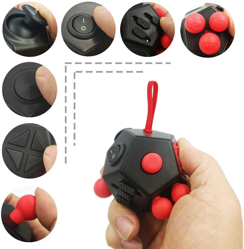 Fidget Dodecagon –12-Side Fidget Cube Relieves Stress and Anxiety Anti Depression Cube Toys & Games - DailySale