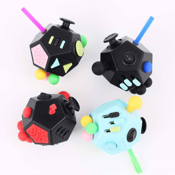 Fidget Dodecagon –12-Side Fidget Cube Relieves Stress and Anxiety Anti Depression Cube Toys & Games - DailySale