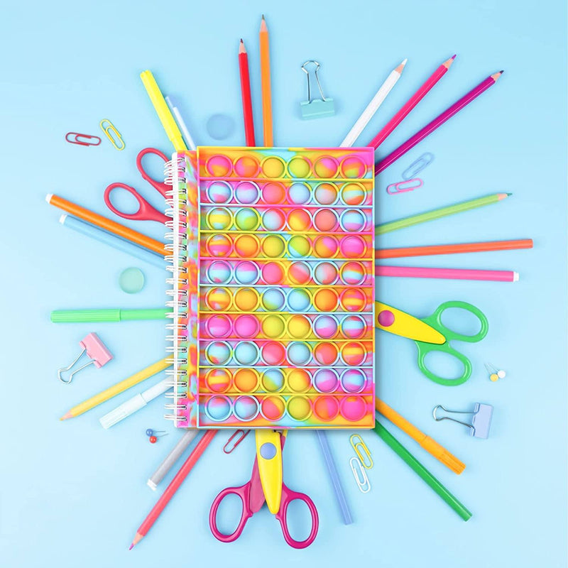 Fidget Spiral Notebook Push Pop Bubble Fidget Sensory Toy Wellness - DailySale