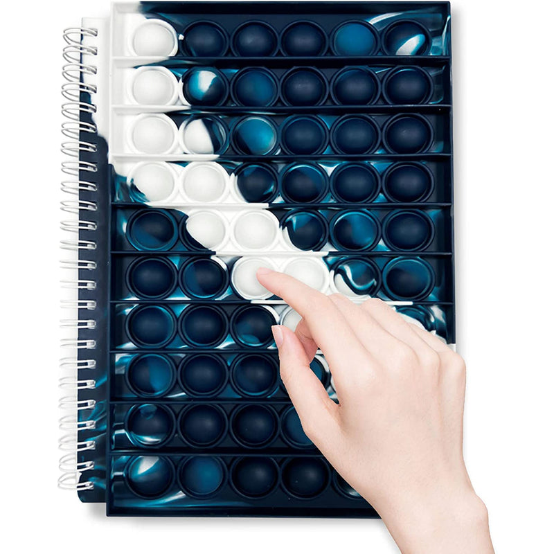 Fidget Spiral Notebook Push Pop Bubble Fidget Sensory Toy Wellness Navy - DailySale