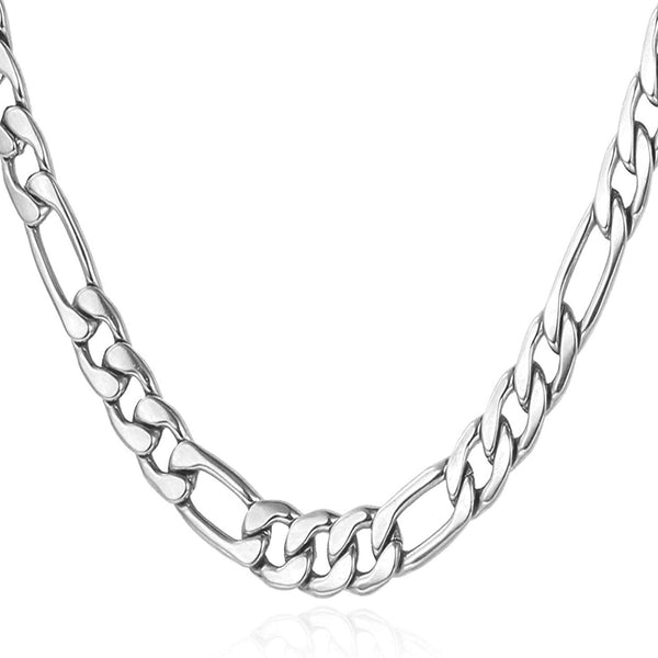 Figaro Stainless Steel 5mm Chain Necklace Necklaces 16" - DailySale