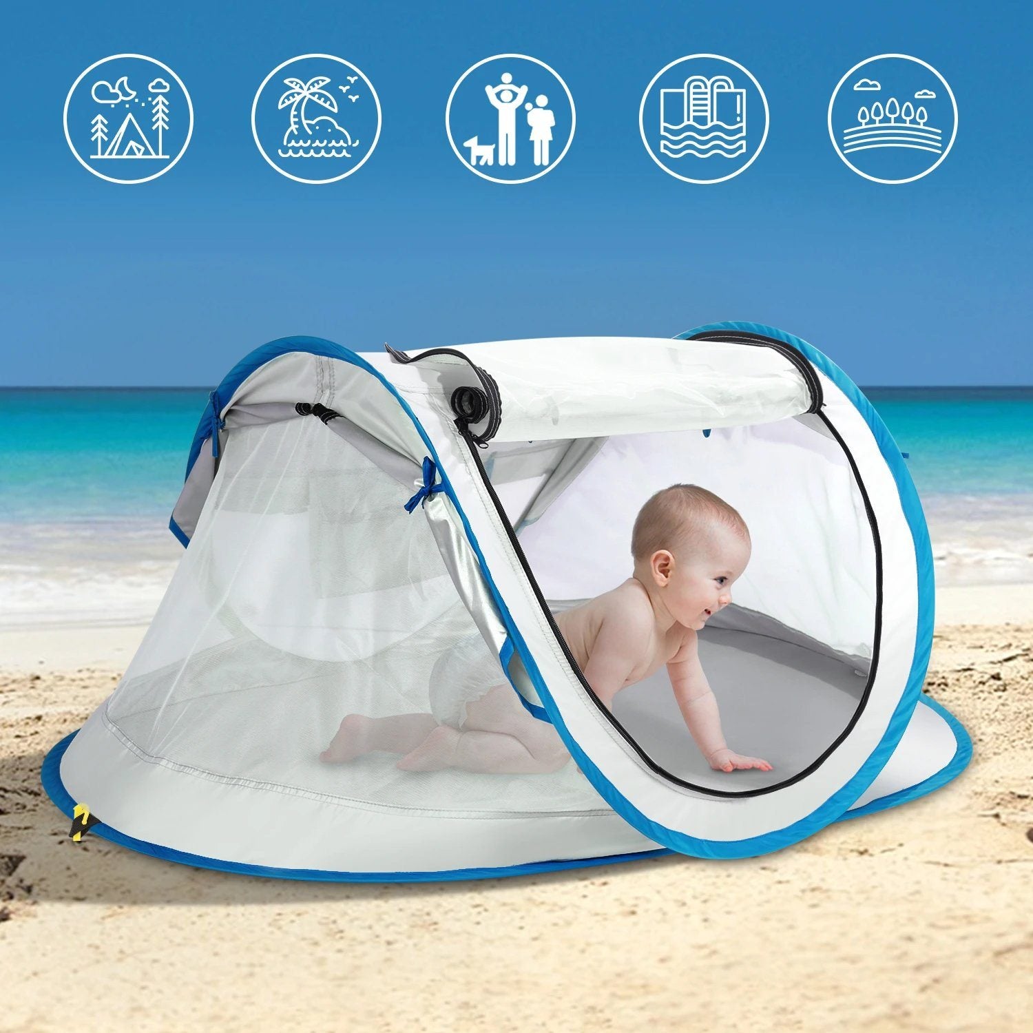 FINATE Baby Tent for Beach UPF 50+ and UV Protection Baby - DailySale