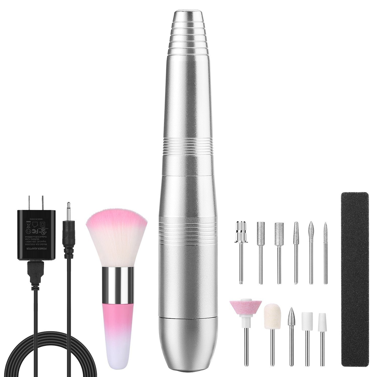 FINATE Silver Electric Nail Drill Kit Beauty & Personal Care - DailySale