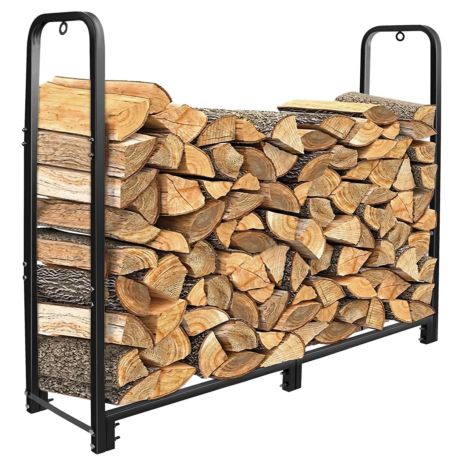 Firewood Log Rack 2500lbs Iron Storage Stacking Rack Closet & Storage - DailySale