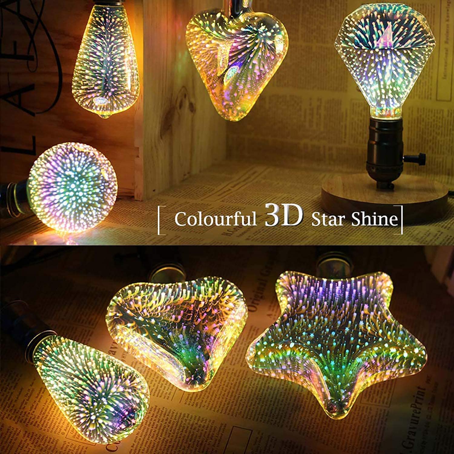 Firework Light Bulbs,Decorative 3D LED Bulb Indoor Lighting - DailySale