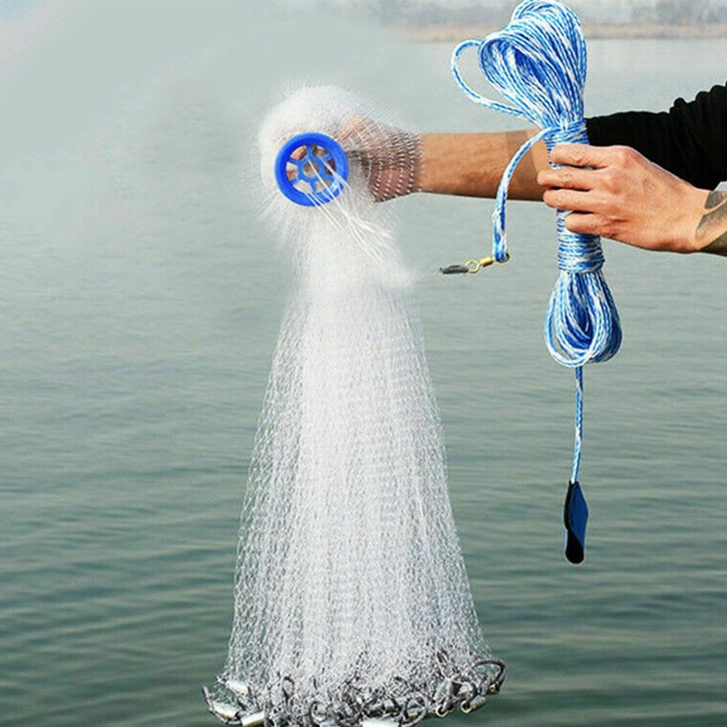 Fishing Cast Net Bait Trap Heavy Duty Sports & Outdoors - DailySale