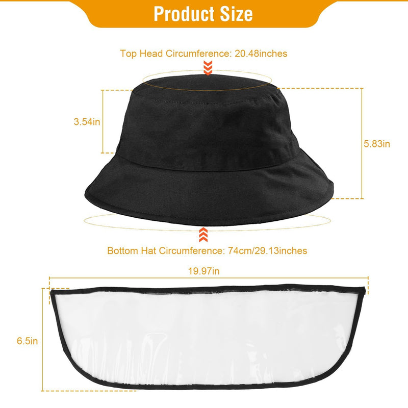 Fisherman Bucket Hat with Protective Face Shield