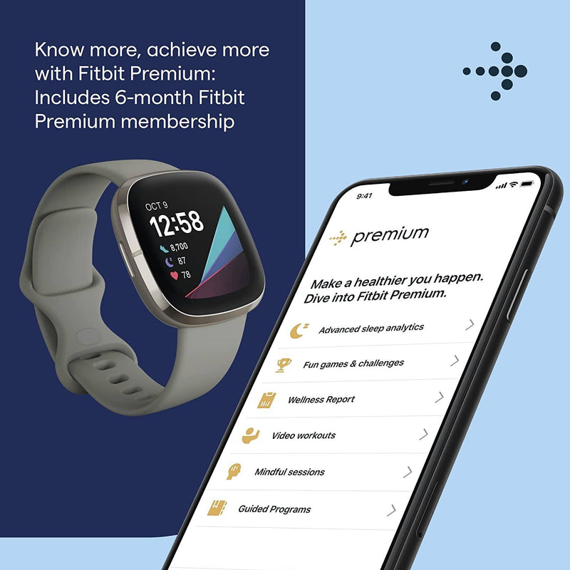 Fitbit Sense Advanced Smartwatch with Tools for Heart Health Smart Watches - DailySale
