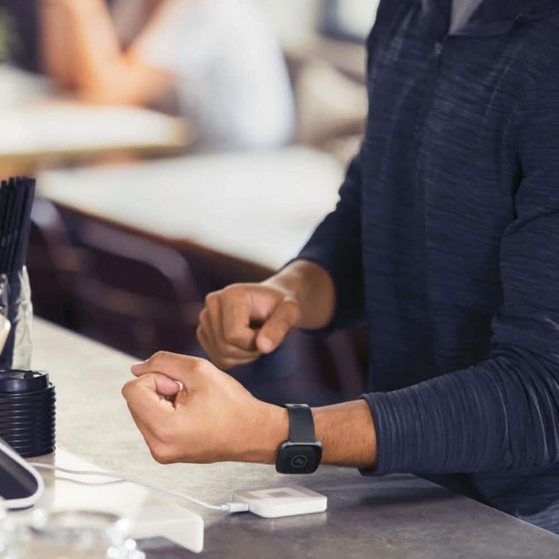 Fitbit - Versa 2 Smartwatch 40mm Aluminum - Black/Carbon with Silicone Band Smart Watches - DailySale
