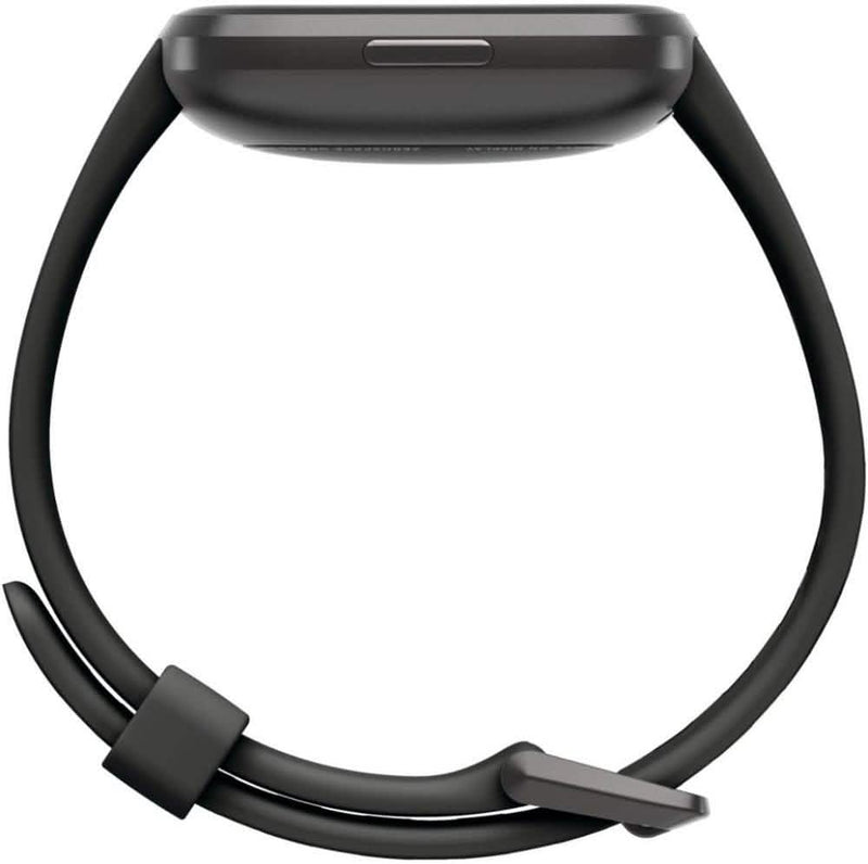 Fitbit - Versa 2 Smartwatch 40mm Aluminum - Black/Carbon with Silicone Band Smart Watches - DailySale