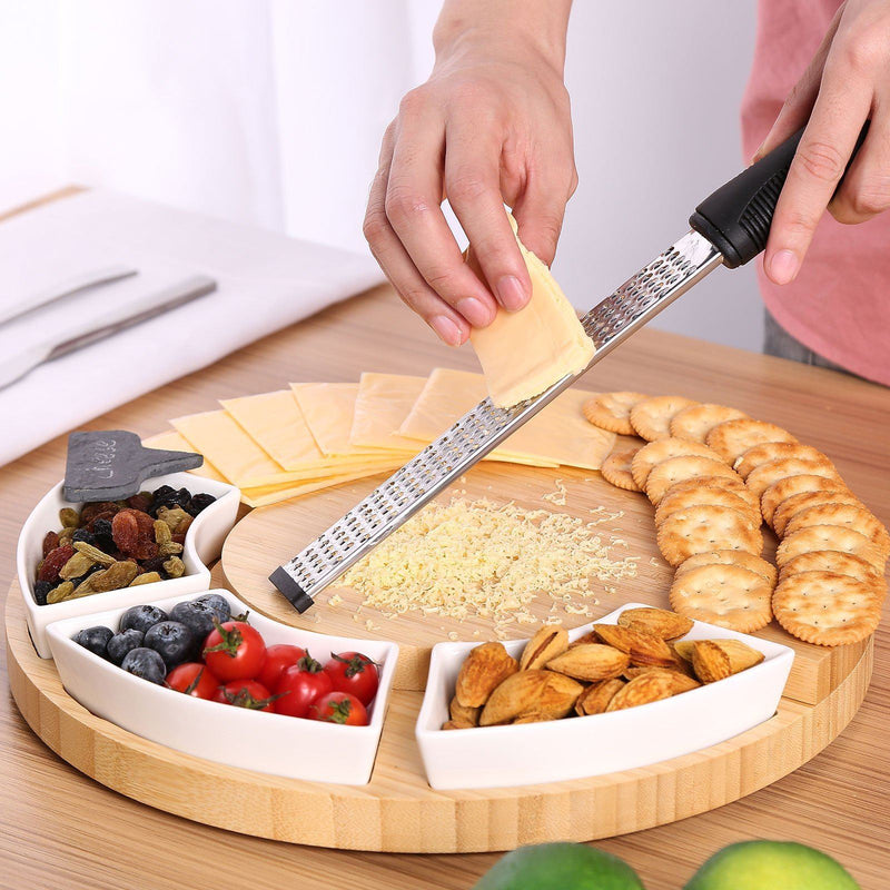 Fitnate Rotatable Round Cheese Cutting Board Kitchen & Dining - DailySale