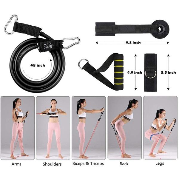 Fitness Resistance Bands Set with Door Anchor Fitness - DailySale