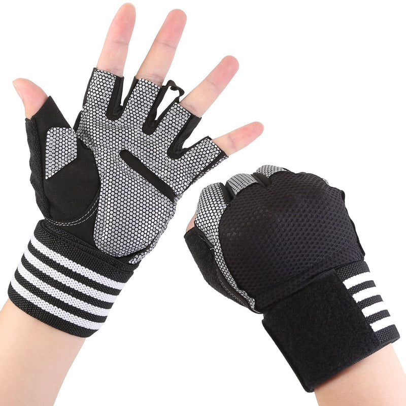 Fitness Workout Gloves with Wrist Wrap Strap Fitness - DailySale
