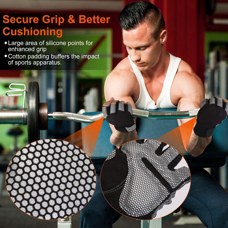 Fitness Workout Gloves with Wrist Wrap Strap Fitness - DailySale
