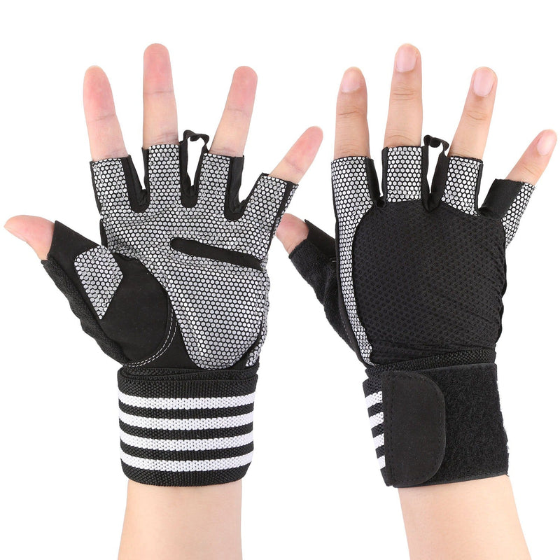 Fitness Workout Gloves with Wrist Wrap Strap Fitness M - DailySale