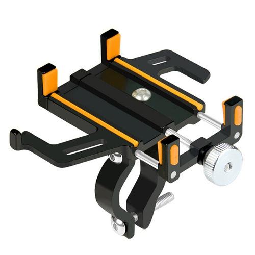 Five-Jaw Mobile Phone Holder Motorcycle Navigation Support Smartphone Bracket Mobile Accessories Orange - DailySale
