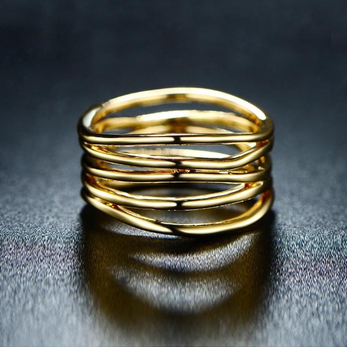 Five Layer Stack Ring in 18K Gold Plating - Assorted Sizes Jewelry 6 - DailySale