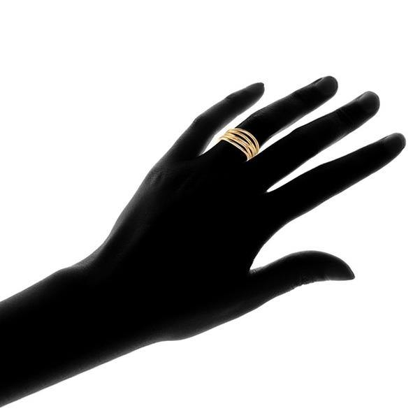 Five Layer Stack Ring in 18K Gold Plating - Assorted Sizes Jewelry - DailySale