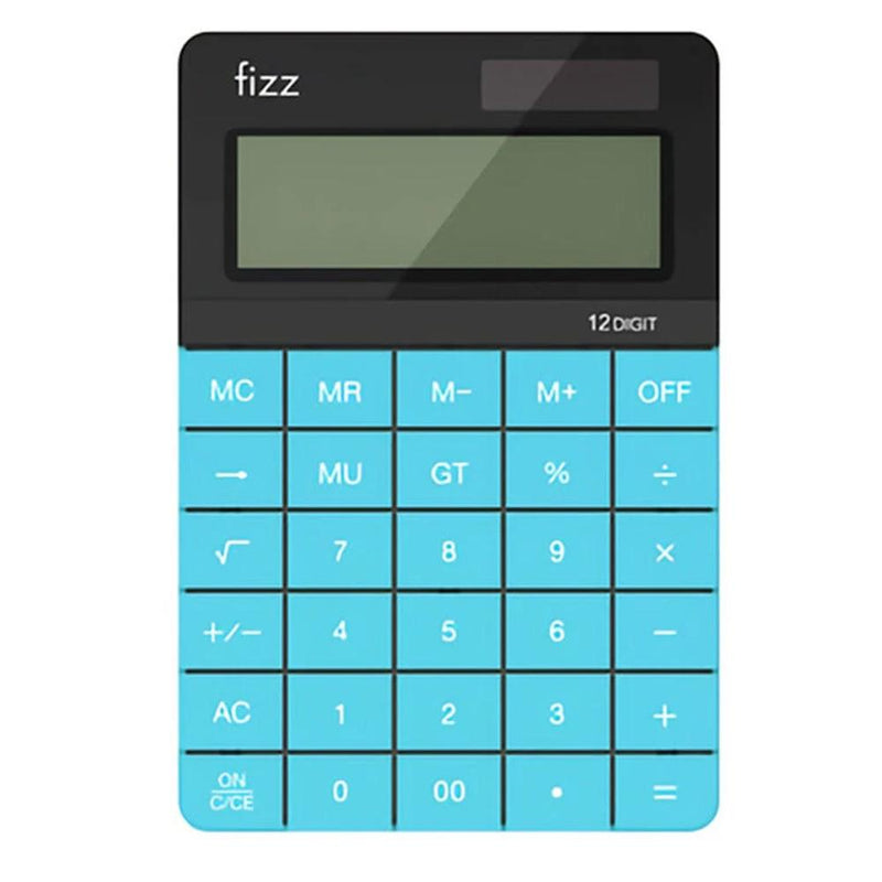 Fizz FZ66806 Calculator Double Power Desk Calculator Everything Else Light Blue - DailySale