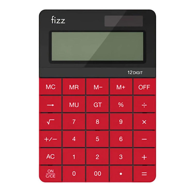 Fizz FZ66806 Calculator Double Power Desk Calculator Everything Else Red - DailySale